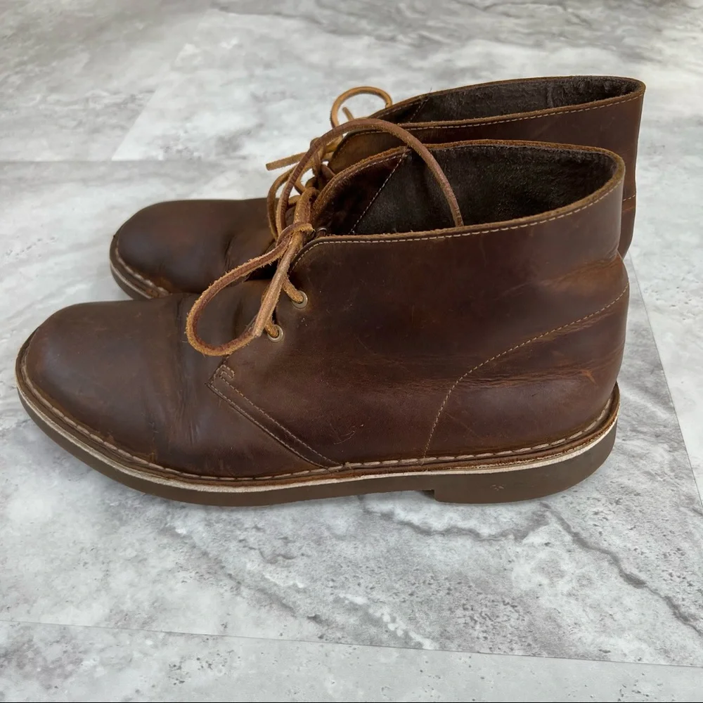 Clarks Bushacre 3 Chukka Boot Size‎ 10.5 15522 Brown Leather Shoes
